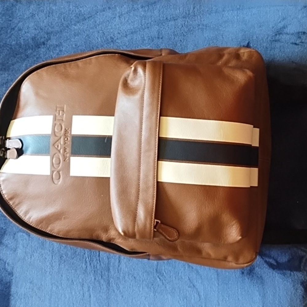 Coach Brown Leather Backpack, Barely Used